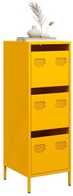 vidaXL Aparador alto 39x35x103,5 cm aço amarelo mostarda
