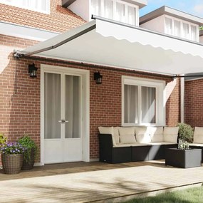 Toldo Retrátil Manual Branco 500x300 cm