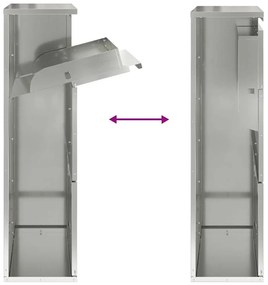 Caixa de entrega de pacotes 44x22x82 cm Aço Galvanizado