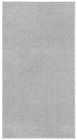 Tapete de pelo curto 80x150 cm cinzento-claro