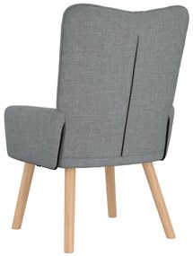 Poltrona Relaxante vidaXL em Tecido Cinzento-Claro