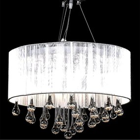 Lustre com 85 cristais branco