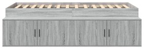 Cama de Armazenamento Cinza Sonoma 80x200 cm