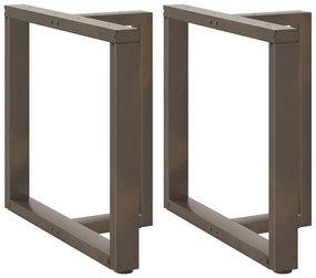 Pernas p/ mesa de jantar 2 pcs forma T 70x35x(72-73)cm aço