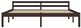 Estrutura de cama 180x200 cm pinho maciço castanho-escuro