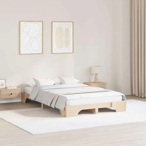 vidaXL Cama 140x190 cm em Madeira de Pinho Maciça