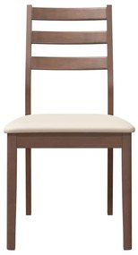 Cadeiras de jantar com almofadões 2 pcs madeira maciça castanho