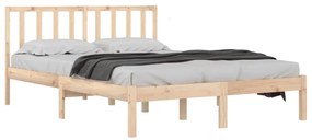 Estrutura de cama 200x200 cm madeira de pinho maciça