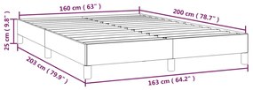 Estrutura de cama em tecido cor creme 160x200 cm