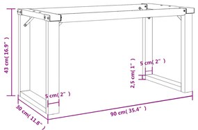 Pernas para mesa de centro estrutura em O aço