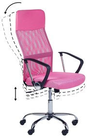 Cadeira de escritório rosa DESIGN Beliani