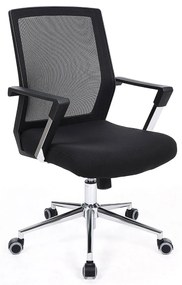 Cadeira de escritório confortável com assento largo | SONGMICS | 61 x 56 x 110 cm | preto | OBN83B.