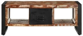 Mesa de centro multicor 90x50x36 cm madeira maciça recuperada