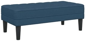 Banco vidaXL Azul 113x57x39 cm Tecido