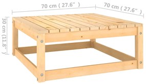 Apoio de pés p/ jardim c/ almofadão madeira de pinho maciça