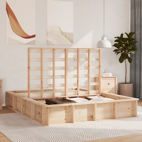 Cama com espaço pra guardar embaixo - 150 x 200 cm, madeira de pinho