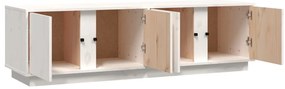 Móvel de TV 140x40x40 cm madeira de pinho maciça branco