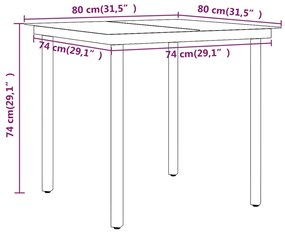 5 pcs conjunto de jantar p/ jardim c/ almofadões bege e preto