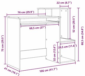 mesa de computador cinza cinza concreto