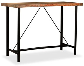 Mesa de bar em madeira reciclada maciça 150x70x107 cm