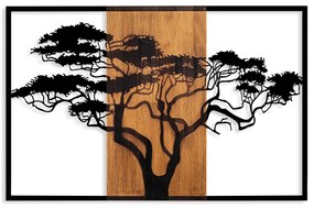 Acessório Decorativo de Parede Acácia – Nogueira e Preto – 90 x 58 cm