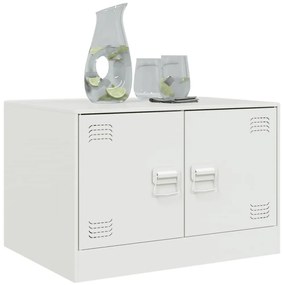 Mesa de centro 67x50x44 cm aço branco