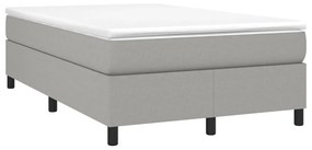 Cama com molas/colchão 120x200 cm tecido cinza-claro