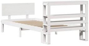 Estrutura cama c/ cabeceira 75x190 cm pinho maciço