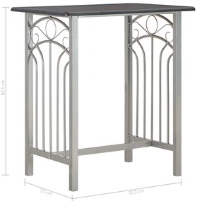 3 pcs conjunto de bar em madeira e aço preto