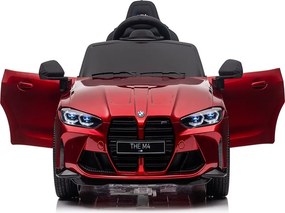 Carro elétrico para crianças BMW M4 12V pneus e borracha Vermelho