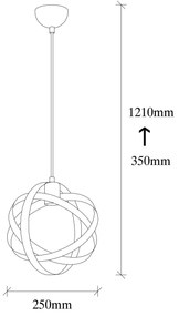 Candeeiro de Teto Gezegen – Preto Níquel – 25 cm de Diâmetro