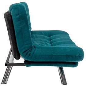 Sofá-cama de 3 lugares Misa – Verde Petróleo – 52x175x40 cm