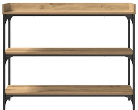 Mesa de Console vidaXL Carvalho Artisan 100x30x80 cm Madeira Engineere