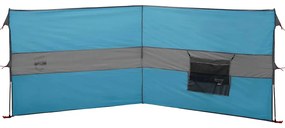 Corta-vento de campismo 344x120 cm impermeável azul