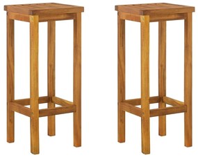 Conjunto de bar para jardim 3 pcs madeira de acácia maciça