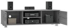 Móvel de TV 140x40,5x35 cm derivados de madeira cinzento sonoma