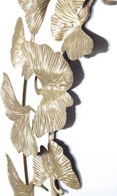 ESPELHO FOLHAS REDONDO Ø 87X2,5 CM DOURADO