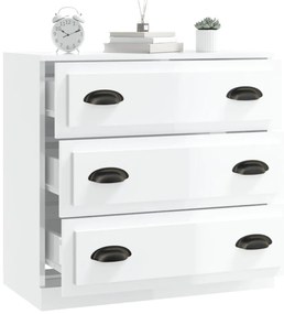 Aparador 70x35,5x67,5 cm derivados de madeira branco brilhante