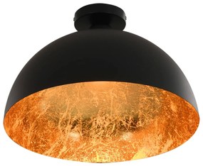 Candeeiros de teto 2 pcs semiesférico E27 preto e dourado