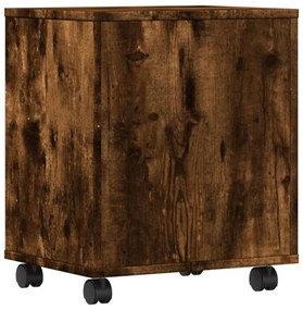Suporte para impressora com rodas 41x32x48 cm carvalho fumado