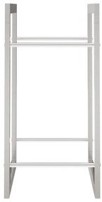 Suporte para lenha 50x28x56 cm aço inoxidável