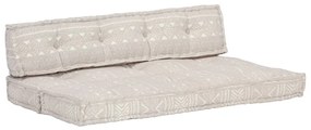 Almofadão para sofá de paletes tecido retalhos castanho-claro