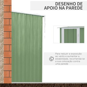 Outsunny Abrigo de Jardim 1,07㎡ 142x84x189 cm Abrigo de Armazenamento