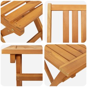 Conjunto de Bistro de Jardim de 4 Peças vidaXL de Madeira Maciça de Ac