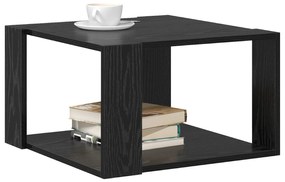 Mesa de Café Carvalho Preto 51,5x51,5x30 cm Madeira de Engenharia