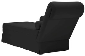 Chaise lounge c/ reforço/apoio de braços direito veludo preto