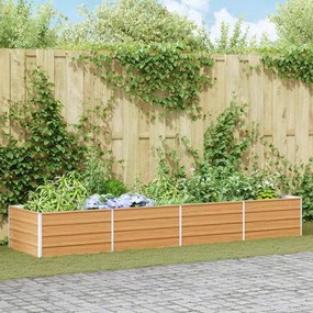 vidaXL Canteiro de jardim elevado Marrom Claro 320 x 80 x 45 cm
