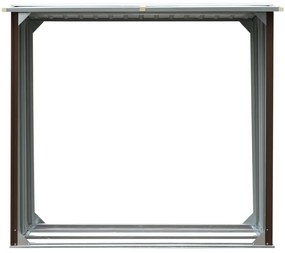 Abrigo para arrumação de troncos aço 172x91x154 cm castanho