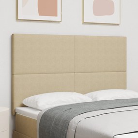 Cabeceira vidaXL Design Simples Verde Claro Cinza 160 cm Tecido de Vel