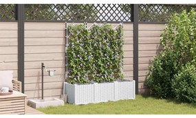 Jardineiras de Jardim 1 pc Branco 120 x 40 x 142 cm Plástico